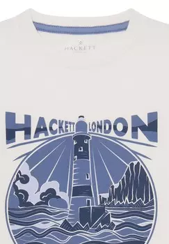 Футболка LIGHTHOUSE TEE SS Hackett London, кремовый