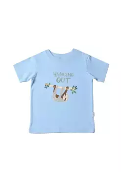 Футболка Liliput с принтом в виде ленивца, голубой