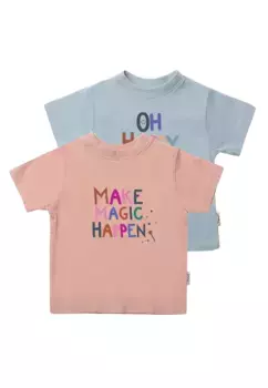 Футболка-лилипут "Сотвори волшебство" с милым принтом спереди Liliput, голубой