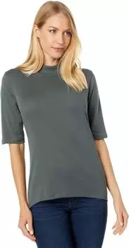 Футболка Lilla P 1X1 Rib Elbow Sleeve Mock Neck, цвет Mineral