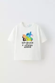 Футболка лило и стич disney ZARA, белый