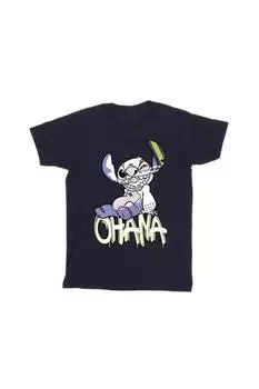 Футболка «Лило и Стич Оана» с граффити Disney, темно-синий