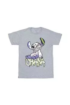 Футболка «Лило и Стич Оана» с граффити Disney, серый