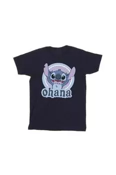 Футболка «Лило и Стич Оана» с круглым вырезом Disney, темно-синий