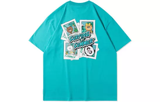 Футболка Line Friends X Sports Fashion Collection унисекс зеленая Lining, зеленый