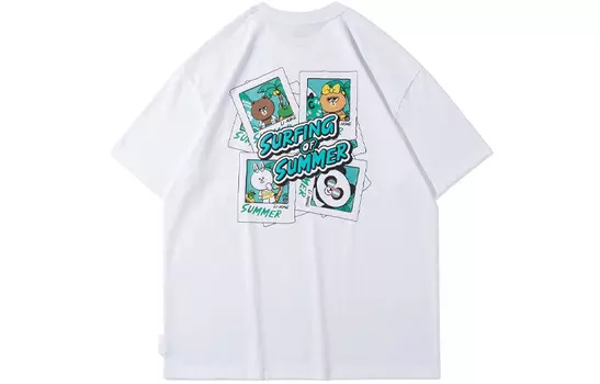 Футболка Line Friends X Sports Fashion Collection унисекс белая Lining, белый