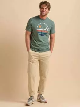 Футболка linear mountains Brakeburn, зеленый