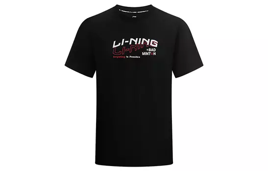 Футболка LiNing Badminton Series Regular унисекс, черная