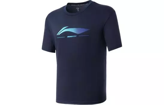 Футболка LiNing Badminton Series унисекс, чернильно-синяя