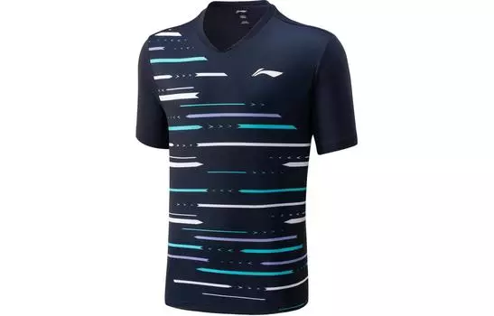 Футболка LiNing Badminton Series унисекс, чернильно-синяя