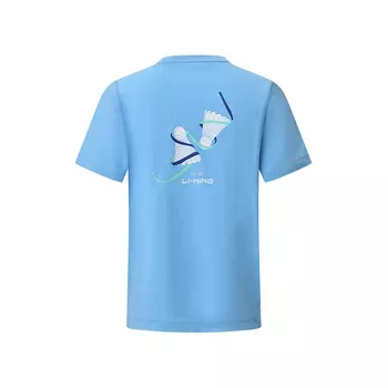 Футболка LiNing Badminton Series унисекс, светло-голубая