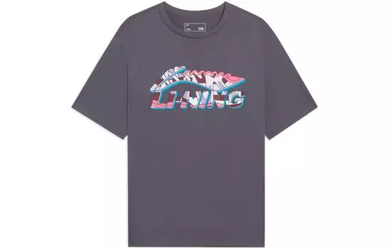 Футболка LiNing Sports Fashion Collection унисекс Earth Surface серая, Earth Surface Gray