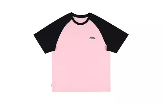 Футболка LiNing унисекс, черная, розовая