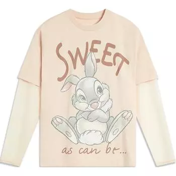 Футболка LiNing x Disney Sports Life Collection женская нежно-розового цвета