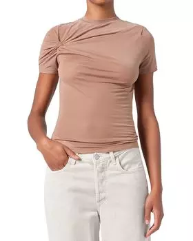 Футболка Lissa Twist Crew AGOLDE, коричневый/бежевый