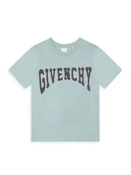 Футболка Little Boy's & Boy's из синели с логотипом Varsity Givenchy, синий