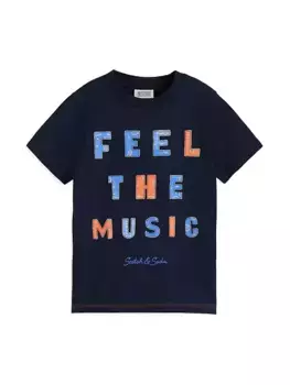 Футболка Little Boy's Feel The Music Scotch & Soda, цвет night