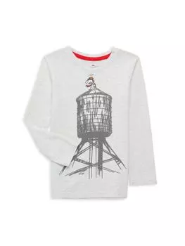 Футболка Little Boy's с рисунком арахиса Appaman, цвет Cloud Heather