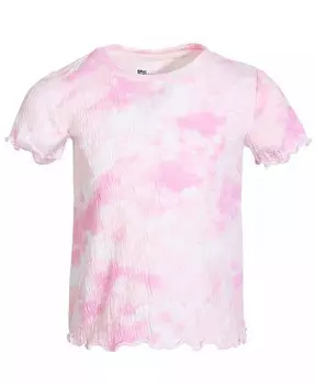 Футболка Little Girls Spring Splash с принтом тай-дай Epic Threads, розовый