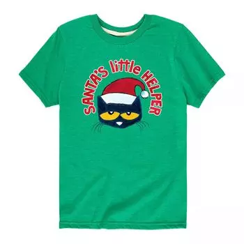 Футболка Little Helper для мальчиков 8–20 лет с котом Питом Licensed Character, зеленый