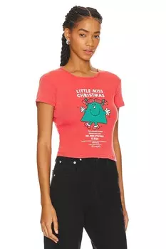 Футболка little miss christmas baby в рубчик The Laundry Room, красный