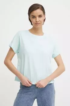 Футболка LIU из хлопка Pepe Jeans, бирюзовый