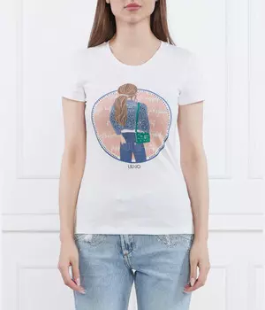 Футболка Liu Jo Regular Fit, белый / синий