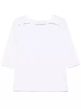Футболка LIU JO, украшенная стразами, белый