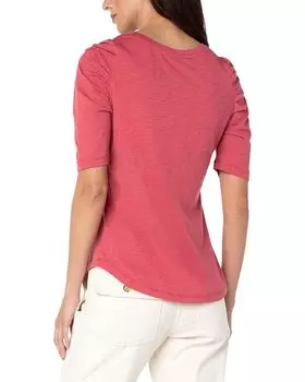 Футболка Liverpool Los Angeles Gathered Short Sleeve Knit Tee, цвет Desert Blossom