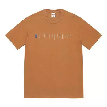Футболка location t-shirt 'tan white' Supreme, бежевый