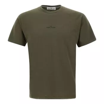 Футболка logo cotton t-shirt 'olive green' Stone Island, зеленый