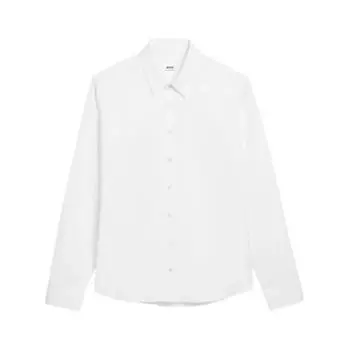 Футболка logo-embroidered cotton shirt Ami Paris, белый