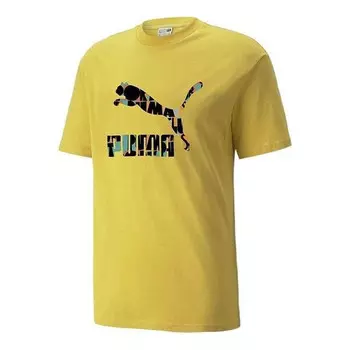 Футболка logo hc graphic tee 'yellow' Puma, желтый
