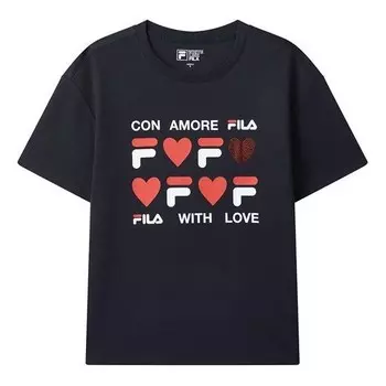 Футболка logo love printing short sleeve blue Fila, синий