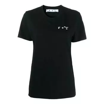 Футболка logo micro mark short sleeve slim fit version black Off-White, черный