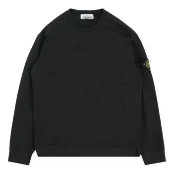 Футболка logo patch long-sleeve t-shirt 'black' Stone Island, черный