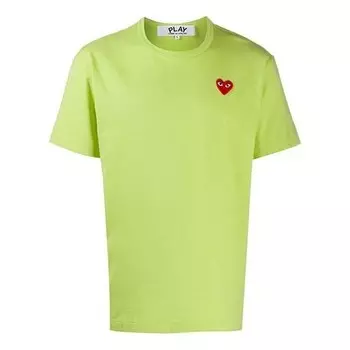 Футболка logo pattern short sleeve green Comme Des Garcons Play, зеленый