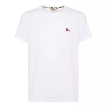 Футболка logo pattern short sleeve white Burberry, белый