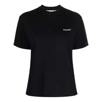 Футболка logo-print diag t-shirt 'black' Off-White, черный