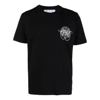 Футболка logo print tee Off-White, черный