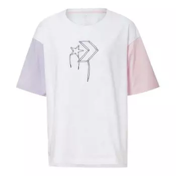 Футболка logo printed t-shirt 'white pink' Converse, белый