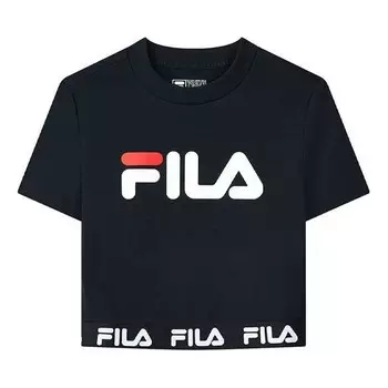 Футболка logo printing round-neck tee blue Fila, синий