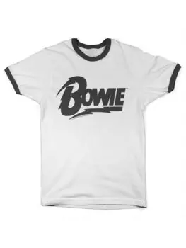Футболка Logo Ringer Tee David Bowie, белый