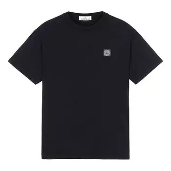 Футболка logo t-shirt 'black' Stone Island, черный