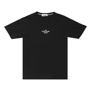 Футболка logo t-shirt 'black' Stone Island, черный