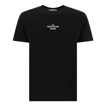 Футболка logo t-shirt 'black' Stone Island, черный
