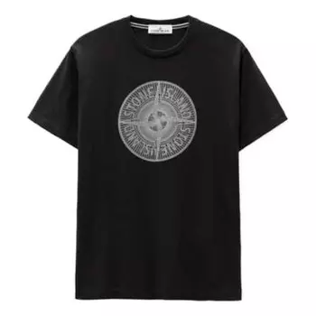 Футболка logo t-shirt 'black' Stone Island, черный