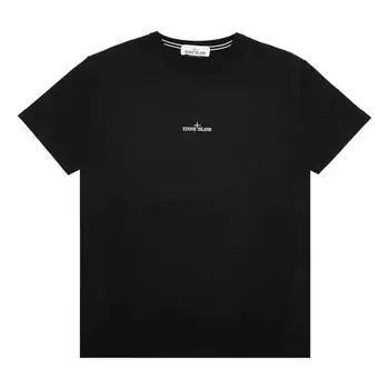 Футболка logo t-shirt 'black' Stone Island, черный