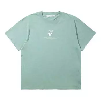 Футболка logo t-shirt 'green' Off-White, зеленый
