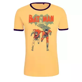 Футболка Logoshirt "Бэтмен и Робин" с модным принтом супергероев, синий